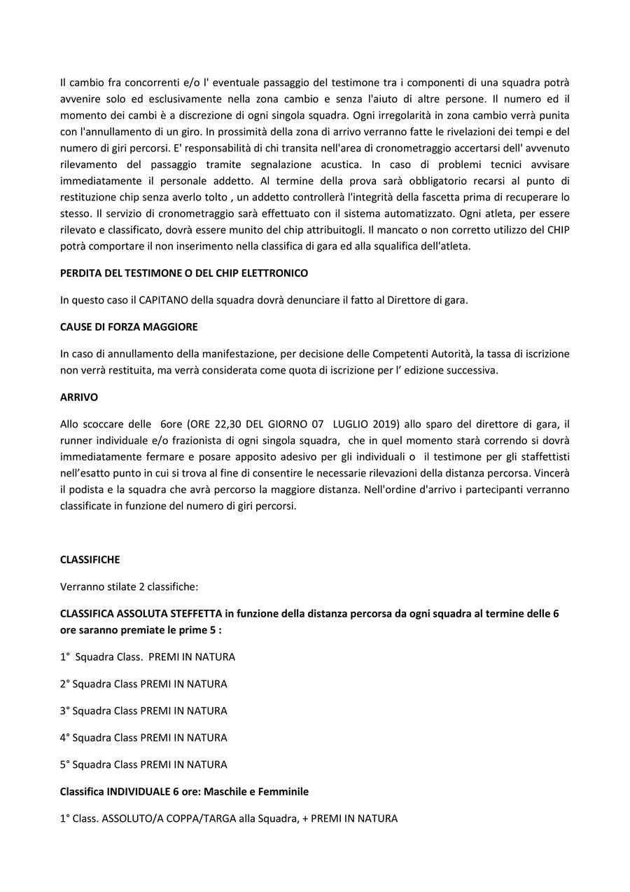 Regolamento 6h Free 4